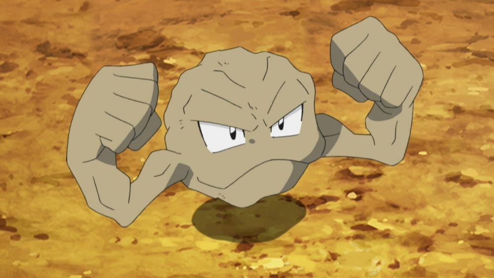 小拳石屬於岩石屬性和地面屬性寶可夢！