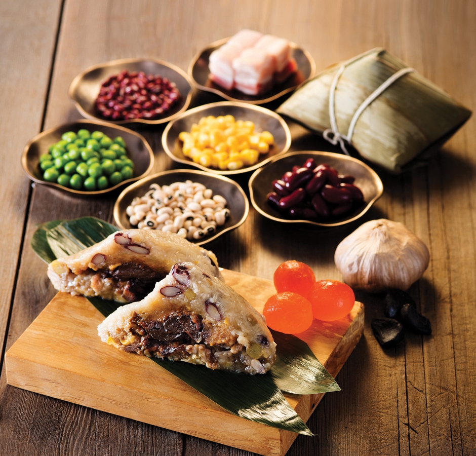 五豆黑蒜東坡肉粽。