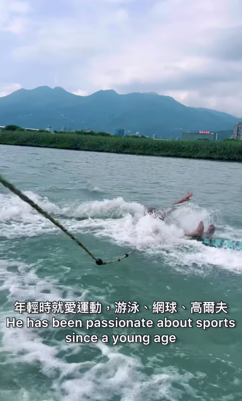 短片中80歲嘅伯伯一次又一次跌落水，但佢並未放棄，一直堅持