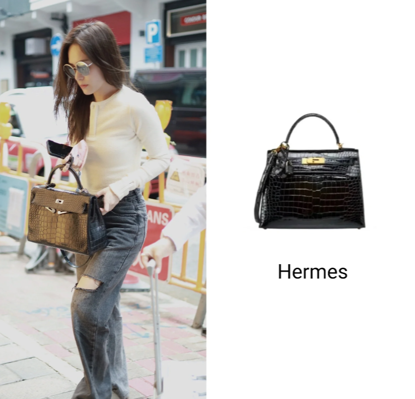 Kelly黑色鱷魚皮阿嬌都有收藏