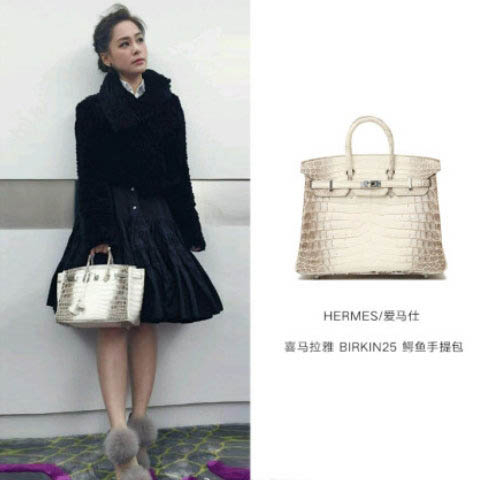 除咗鱷魚皮，阿嬌更孭過「喜馬拉雅Himalayan Birkin」
