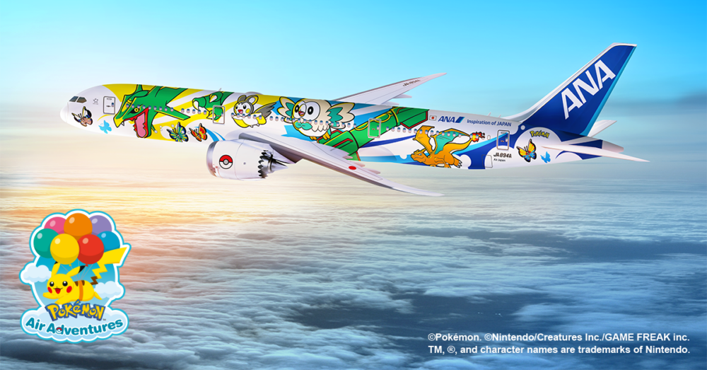 ANA與The Pokémon Company推出的首架比卡超彩繪飛機，已於6月正式啟航！