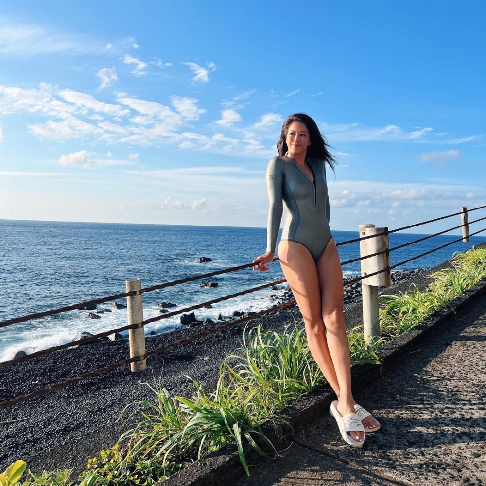 台灣快艇衝浪女神陳美彤（Kimberly）滑水多年