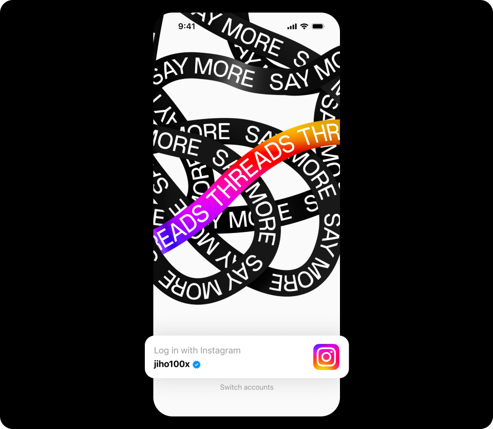 用戶必須擁有IG賬戶才能註冊登入Threads!