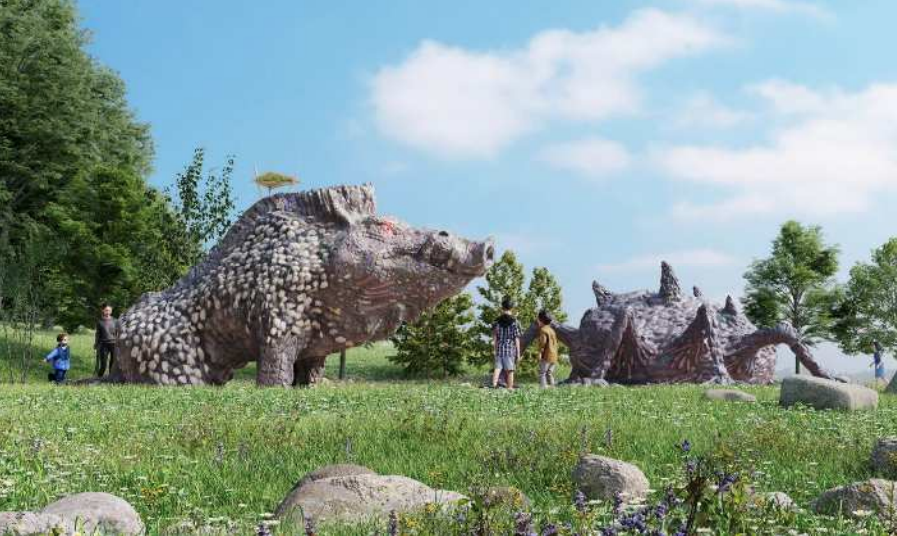 乙事主高3.4米，係一座滑梯、邪魔神則高2.8米