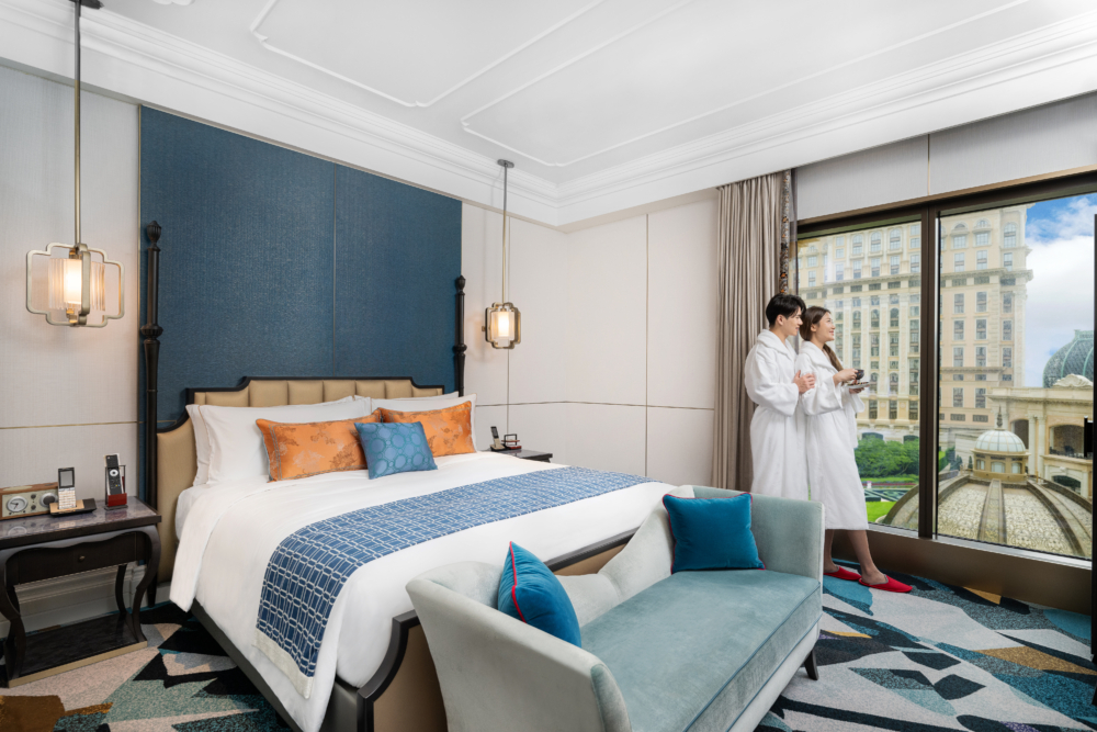 房間的裝潢優雅，窗外更有園景&路氹美景！