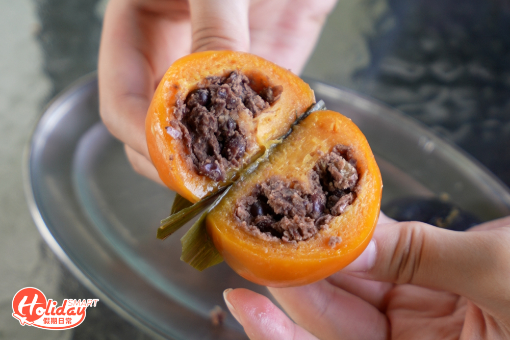 鹽田梓位於橋咀洲東北面,島上有間客家茶座,必食招牌茶果和雞屎藤