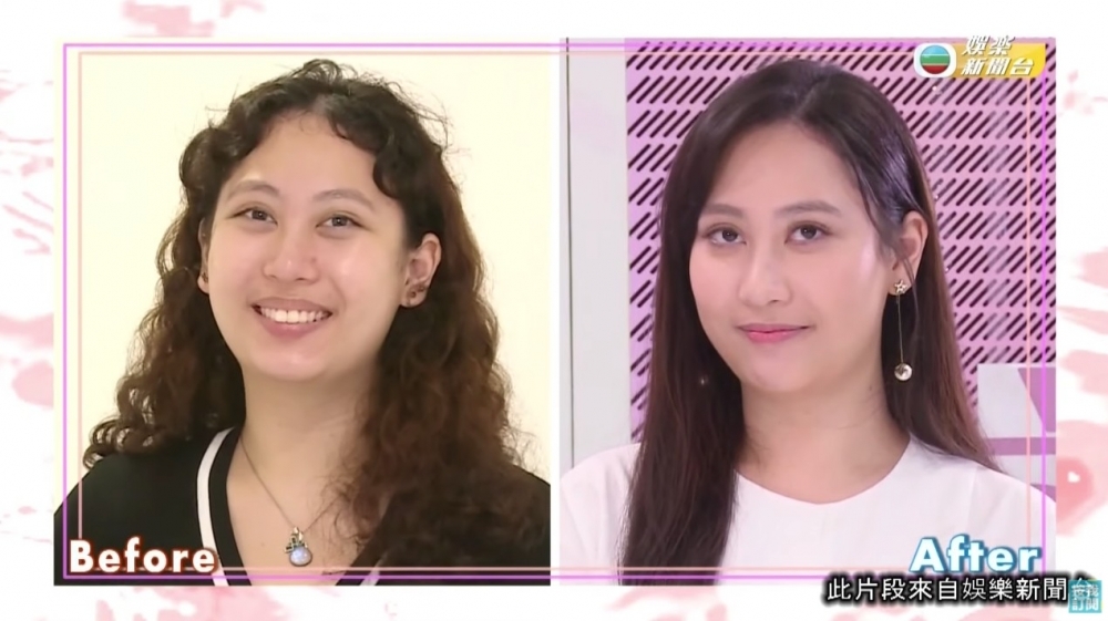 TVB安排Kristen接受大改造,將一頭曲髮拉直