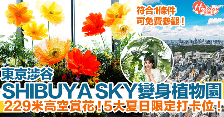 【東京景點2023】涉谷SHIBUYA SKY變身植物園！229米高空賞花！5大夏日限定打卡位！