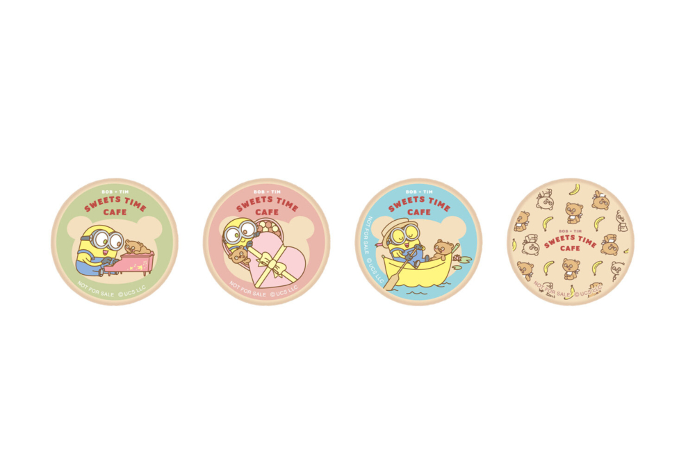 每杯飲品會隨機獲得「BOB + TIM Sweets Time Cafe」原創杯墊!