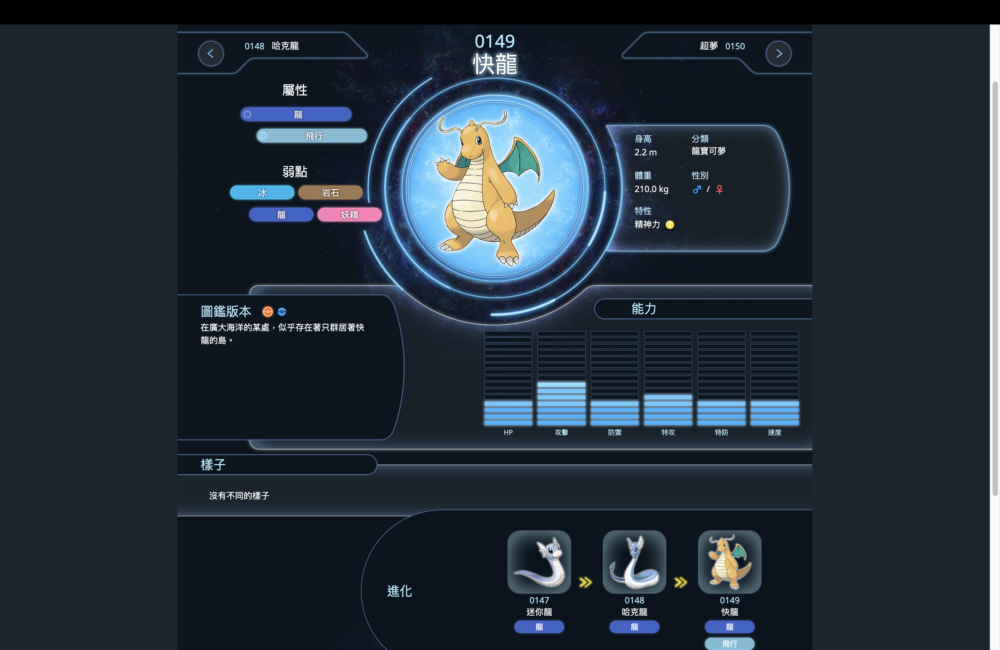 啟暴龍(快龍)被稱為海的化身,能無懼地在暴風中飛翔!