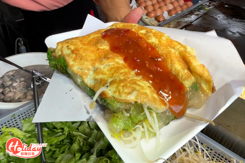 台灣蚵仔煎大王$40份，大大份超抵食大受歡迎。