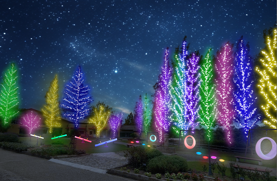 大阪堺市・綠色博物館收穫之丘「Wonder Night Hill 2023」。