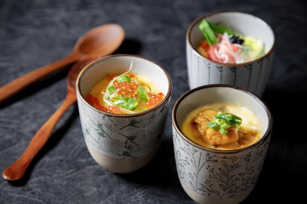 茶碗蒸(海膽、黑松露蟹肉、三文魚籽)~