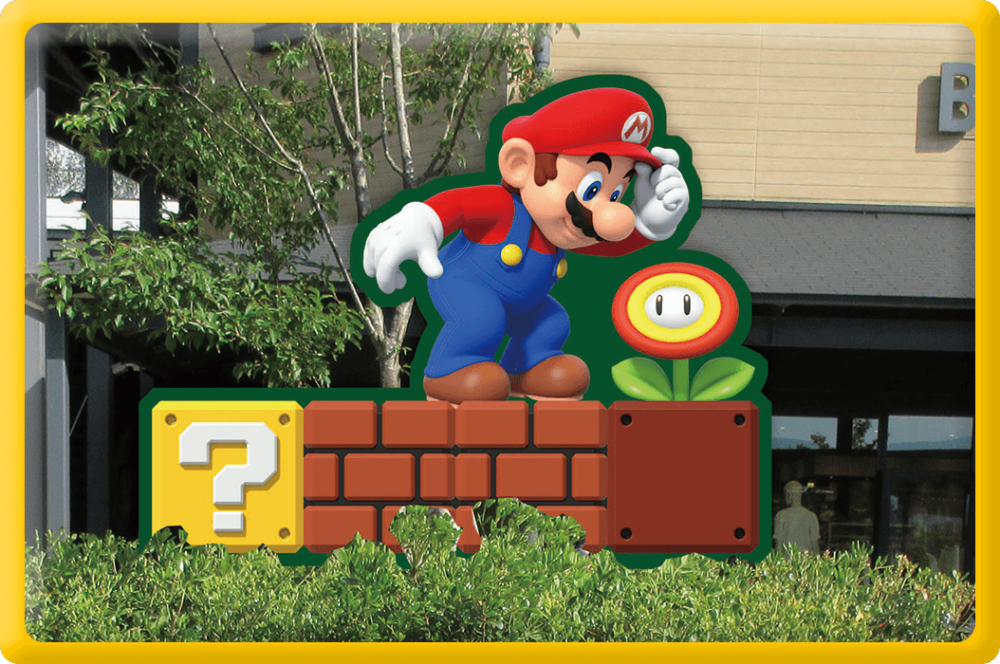 在Outlet裡面掃描指定的QR Code，更可獲得超級瑪利歐原創待機畫面海報！