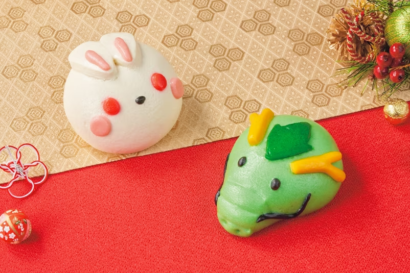 超萌的生肖兔子及龍的造型包子！