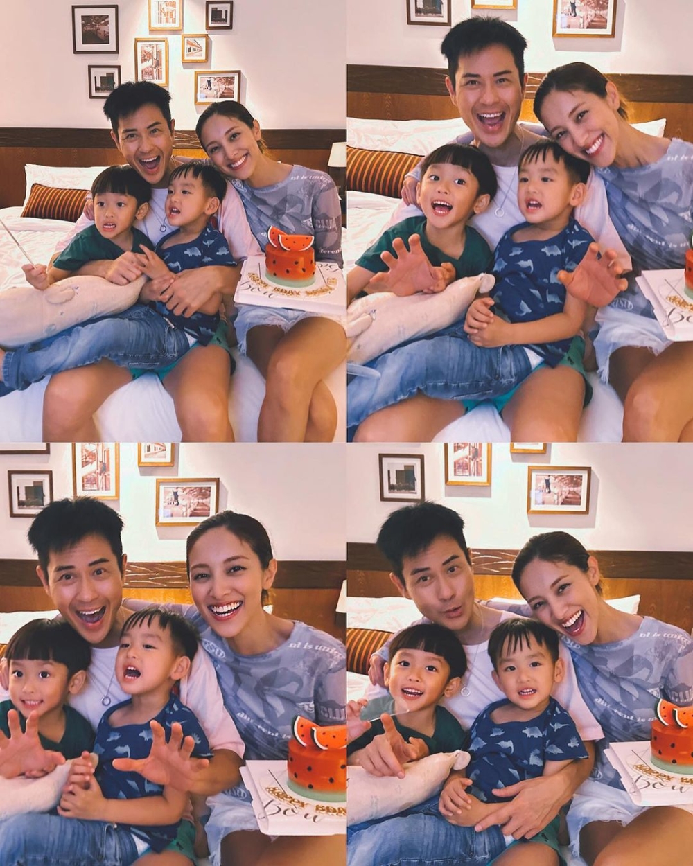 鄭嘉穎同陳凱琳(Grace)結婚後先後誕下3個仔仔