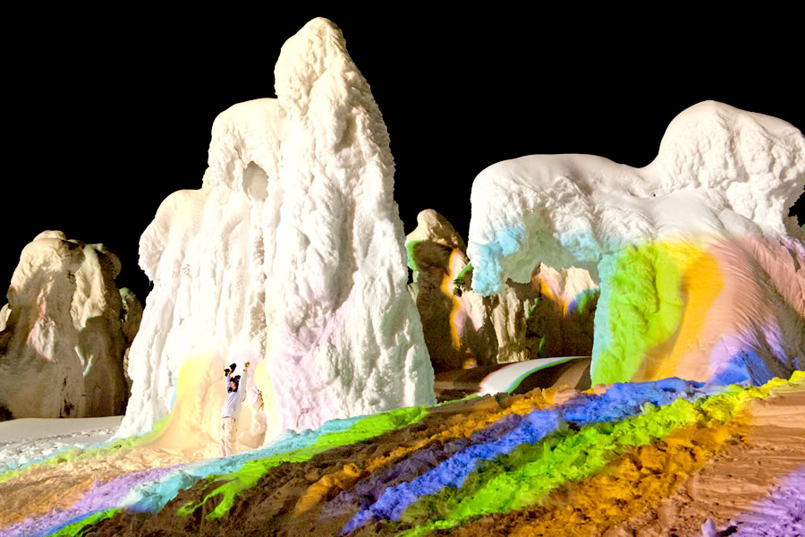 藏王樹冰每年都會舉辦夜間點燈限定活動～