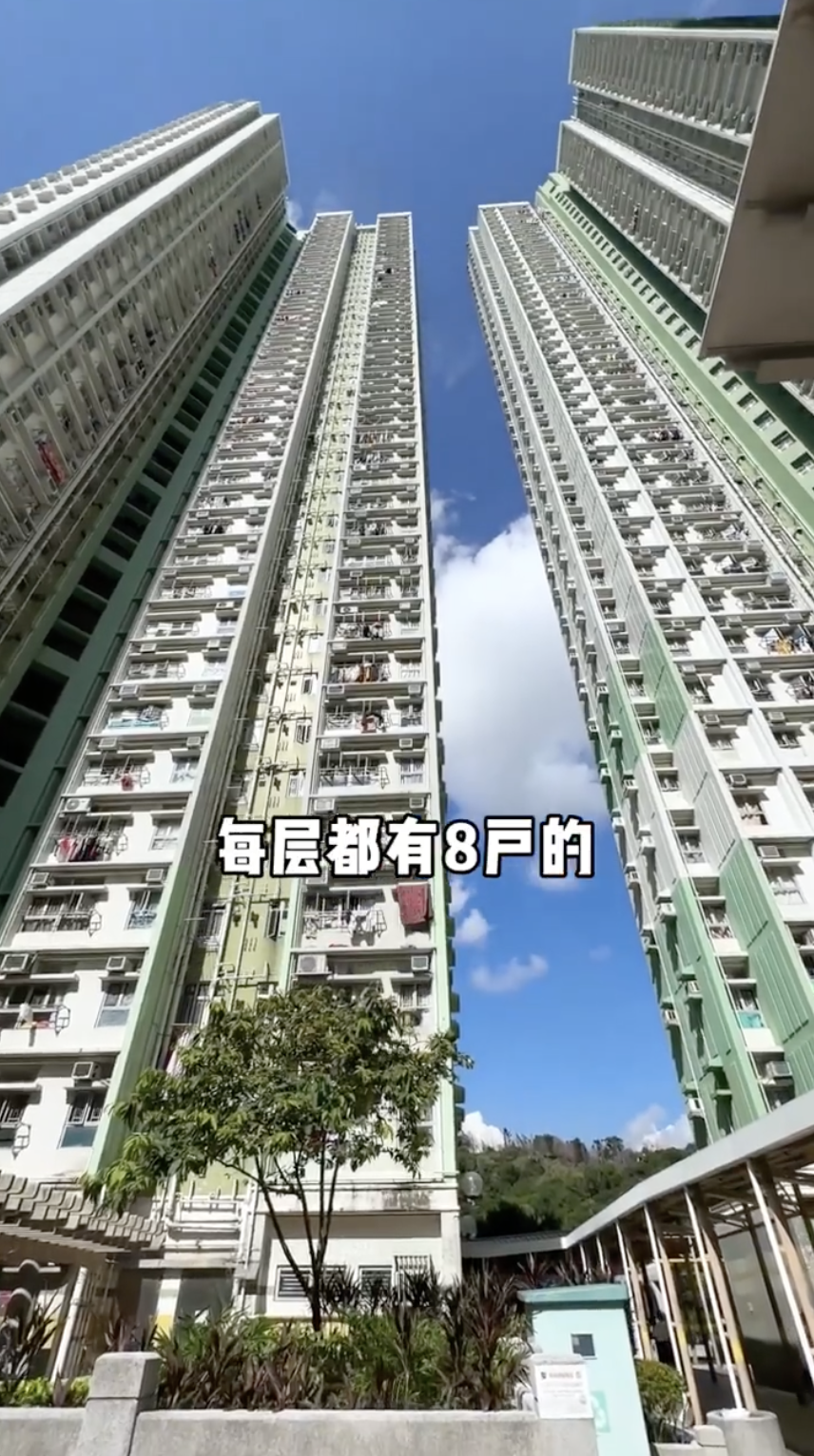 瑜伽look女士表示自己所住嘅大廈共40層，一層有8戶。