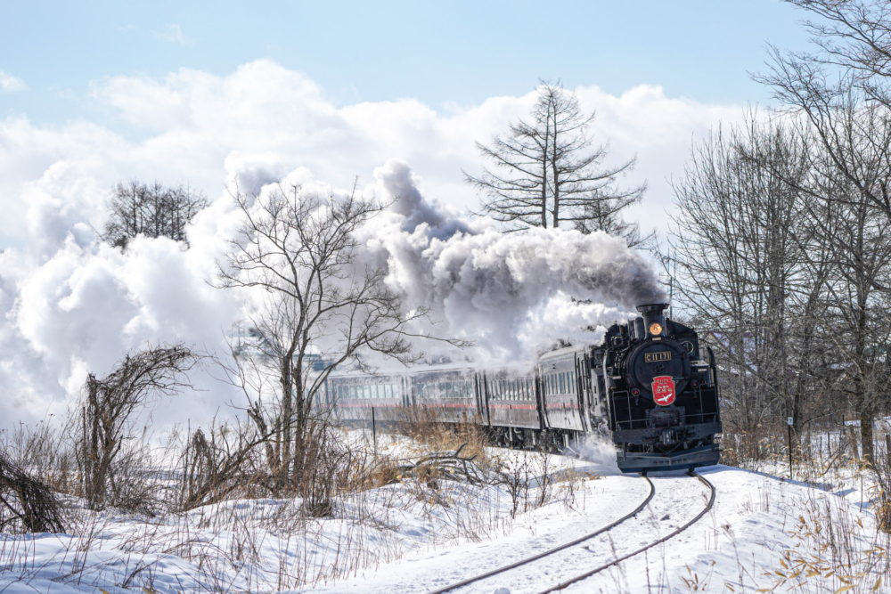 北海道現時唯一一輛由蒸汽列車牽引的觀光列車～