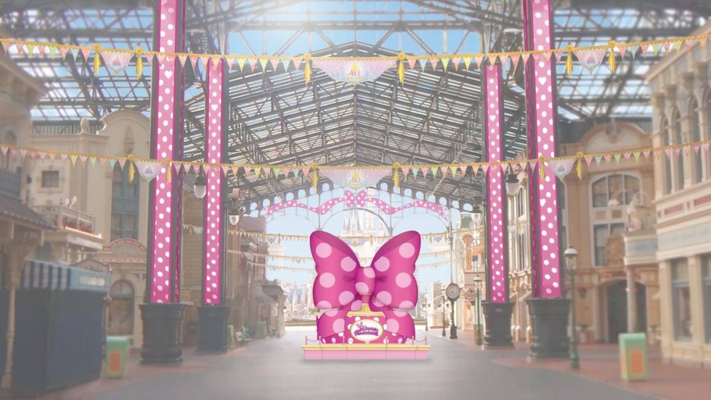 巨型粉色圓點蝴蝶結！