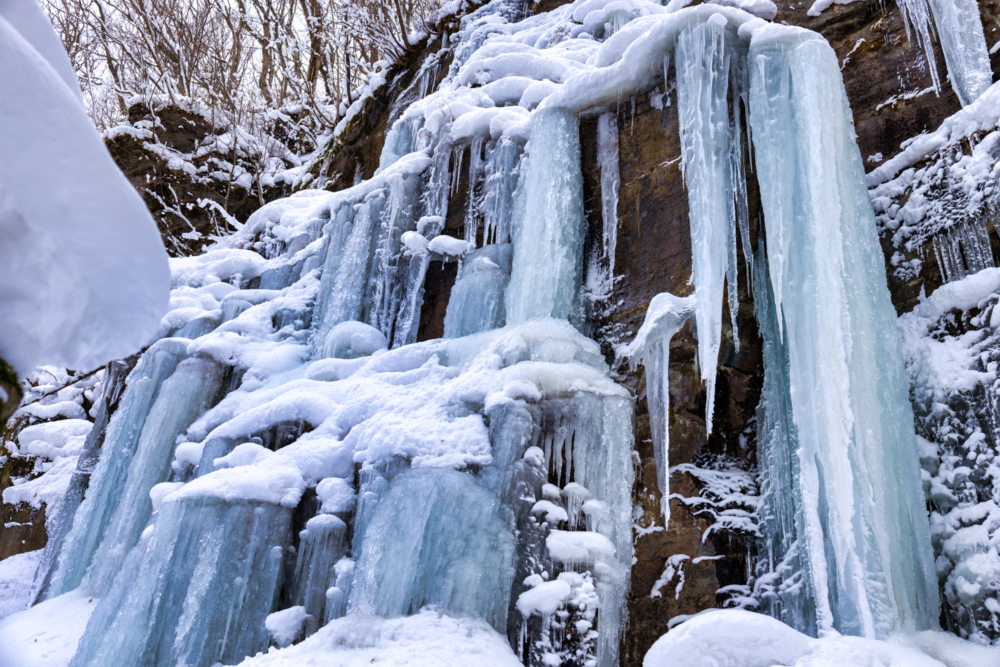 奧入瀨溪流冬季可以觀賞到罕見的「冰瀑」！