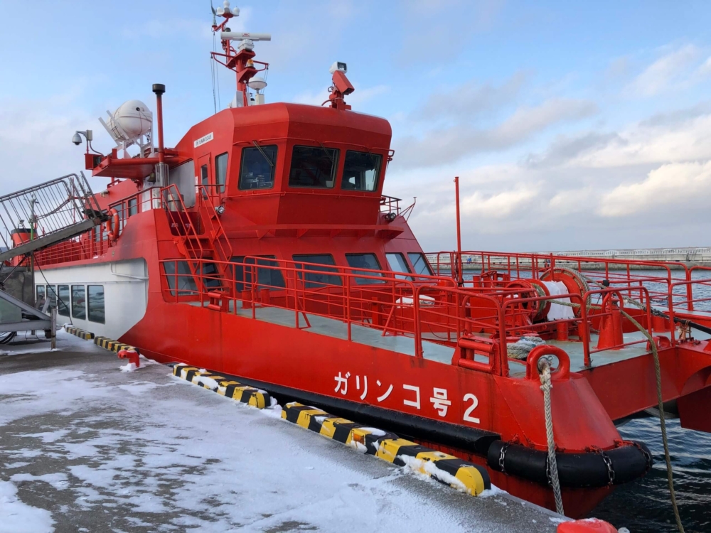 紋別破冰船「GARINKO號II」。