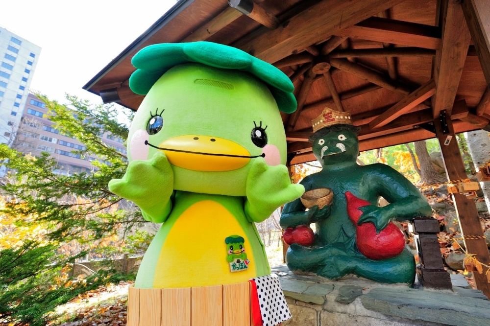 定山溪觀光協會更特別委任「河童」擔任當地觀光宣傳隊長,並取名為「Kappon」!