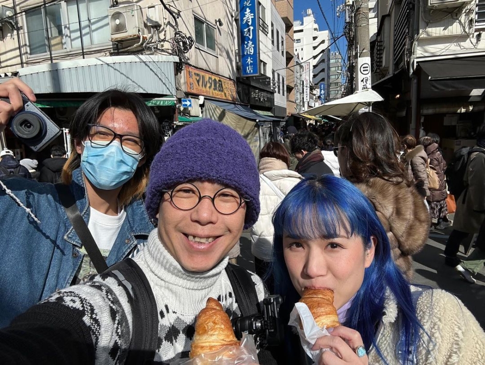 同行還有林珊珊的兩名女兒「西瓜」李澄和「野人」