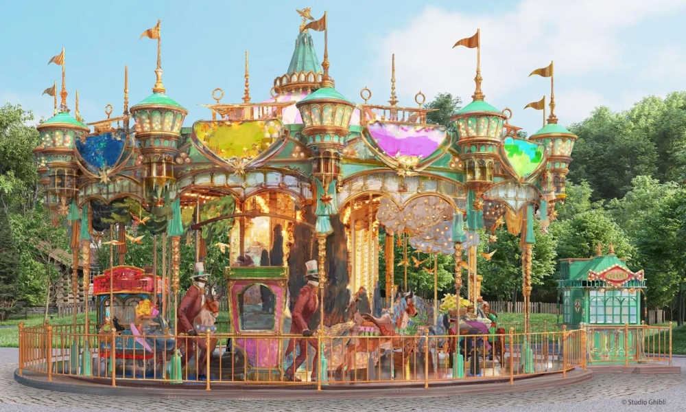 「旋轉木馬」以吉卜力系列作品中出現的角色、動物及交通為主題裝飾!