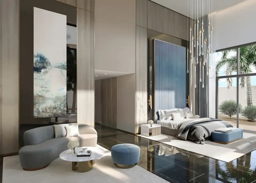 設有特大落地窗，讓住客從陽台望去便能把阿拉伯灣的海洋勝景一覽無遺