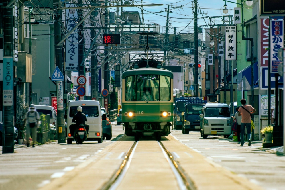 江之島電車。