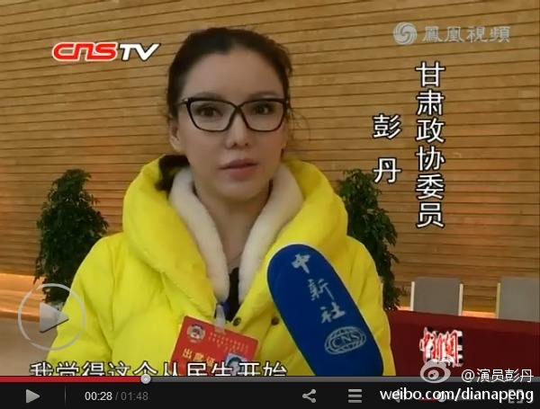 彭丹2013年擔任甘肅省政協委員