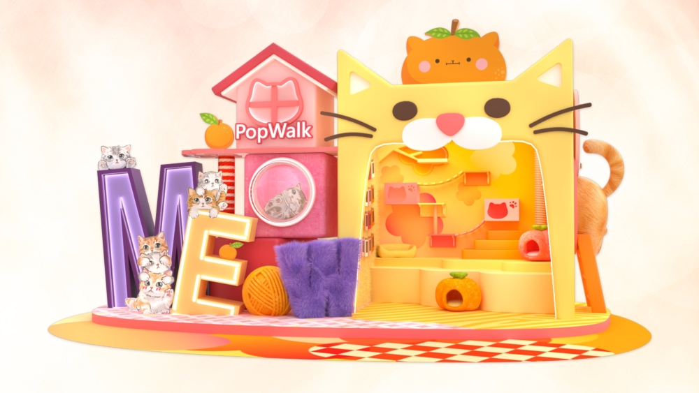 PopWalk 天晉滙農曆新年呈獻「『龍』 采飛揚 MEOW 國度」,打造獨一無二、充滿毛茸茸線球的「喵の繽紛樂園」。