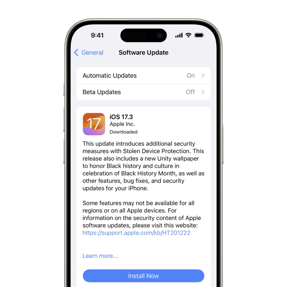 Apple iOS 17.3更新功能正式上線！