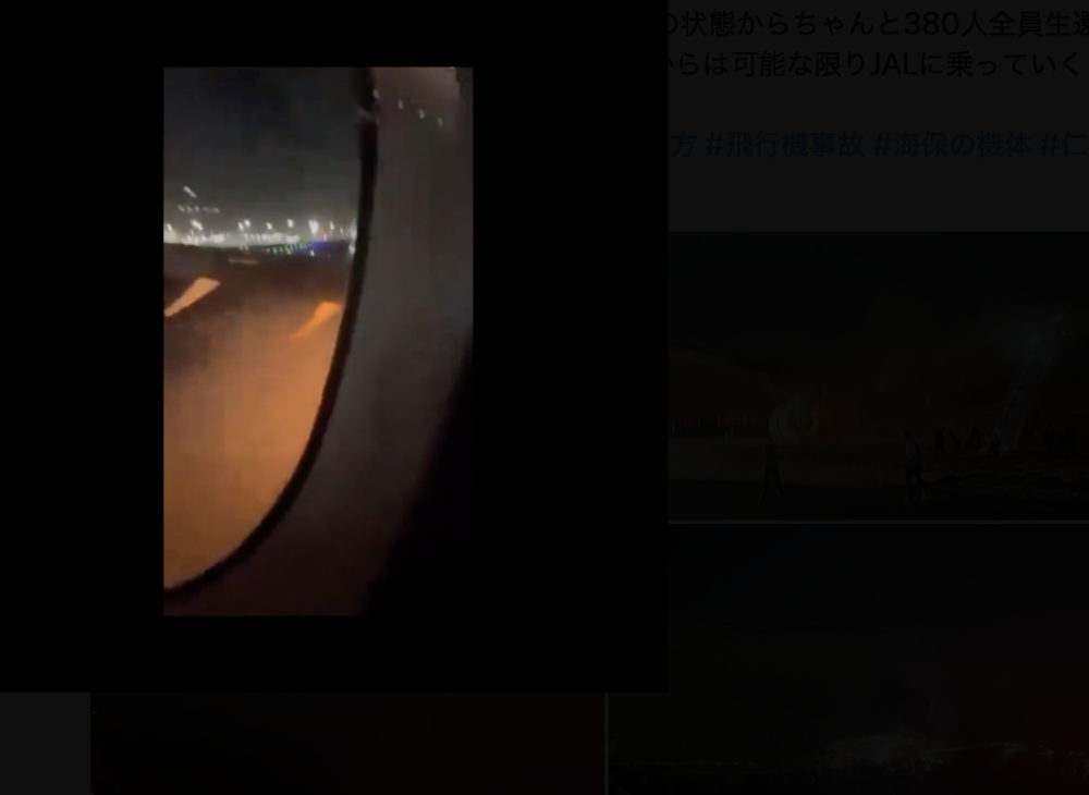日本放送協會(NHK)及TVB都有採訪逃生的乘客,降落時以為一切正常,但發現飛機起火
