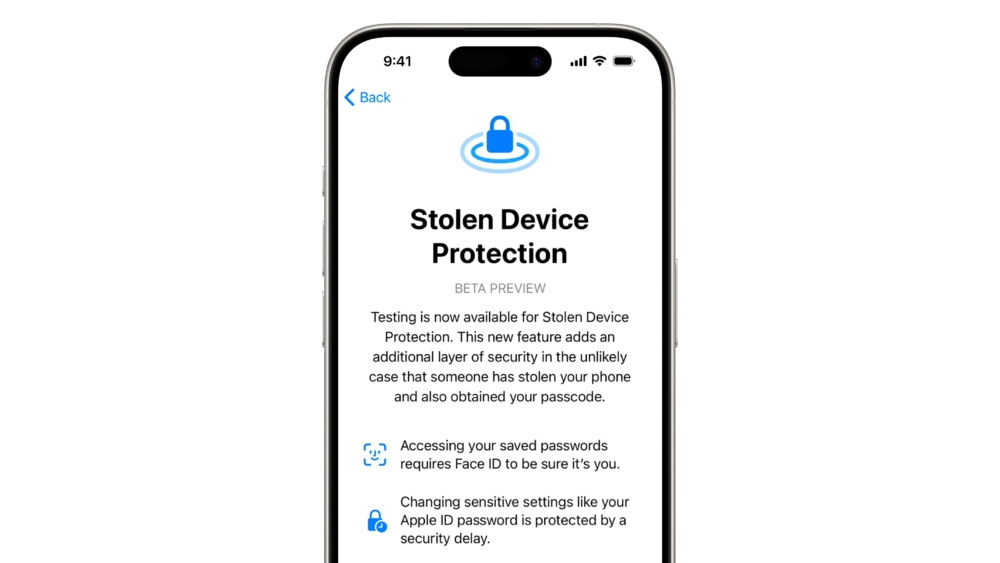 加入「失竊裝置保護功能，就算手機被偷、遺失，密碼外洩下不怕資料及信用卡被盜用！
