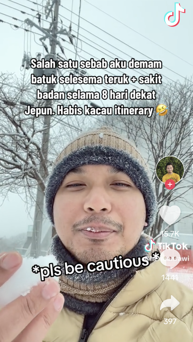 沒想到的是，幾天後他開始出現了嚴重的不適症狀，包括咳嗽、發燒和全身痠痛。