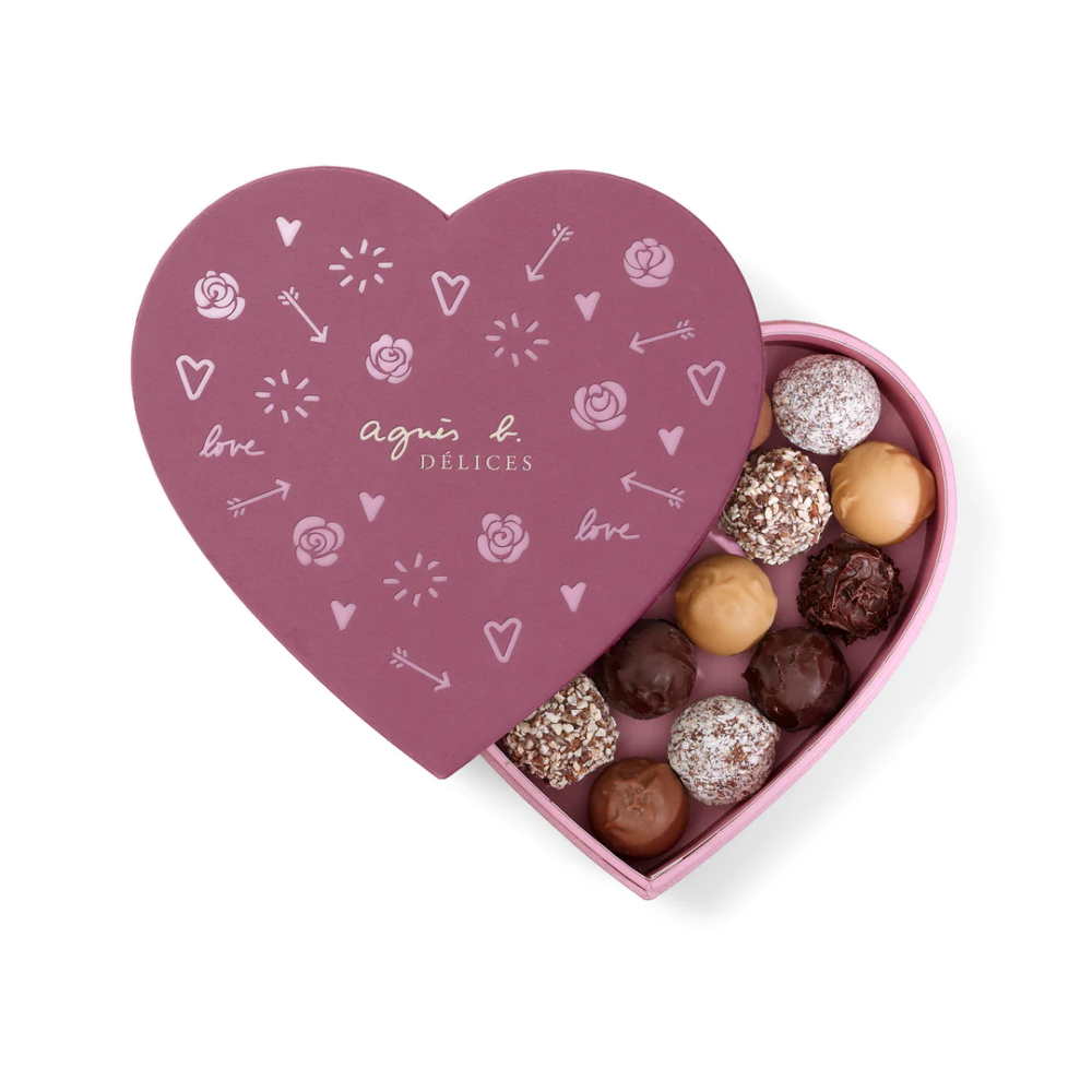 Chocolate truffle chocolate in Valentine’s box tin 12顆裝。