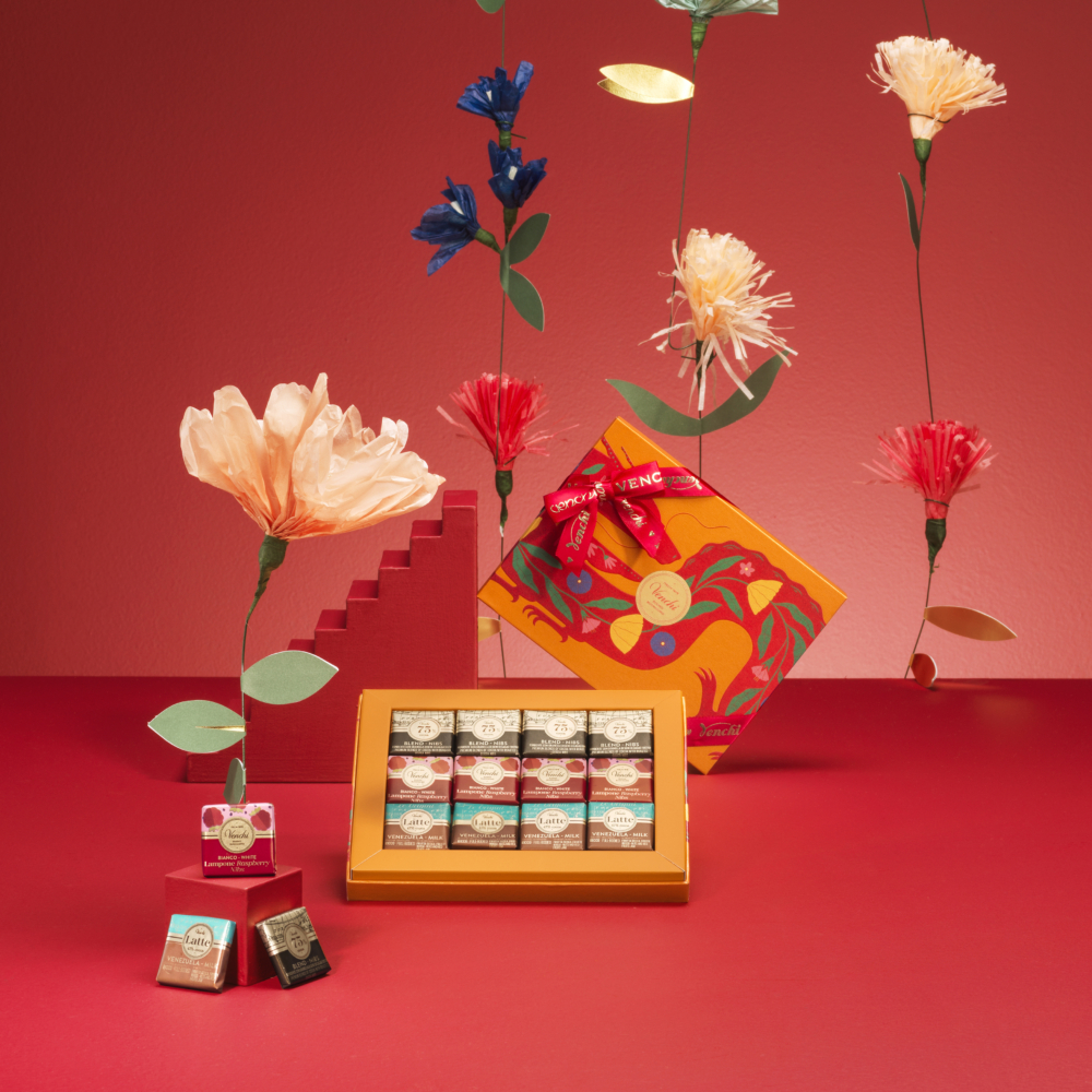 新春朱古力定片裝禮盒。