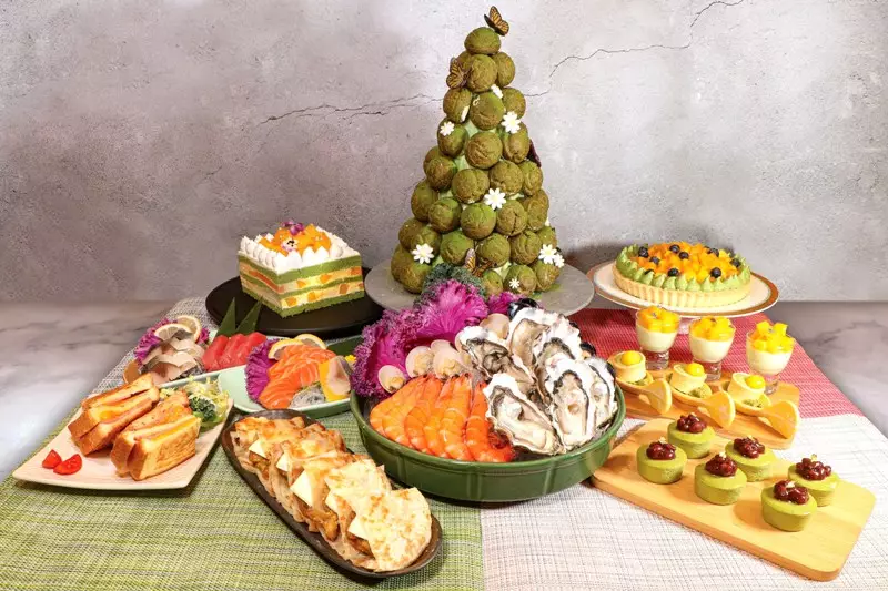 綠茶「芒」不了下午茶自助餐。