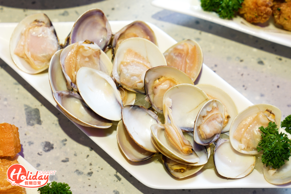 私房菜蒸花甲帶清酒的甜味。