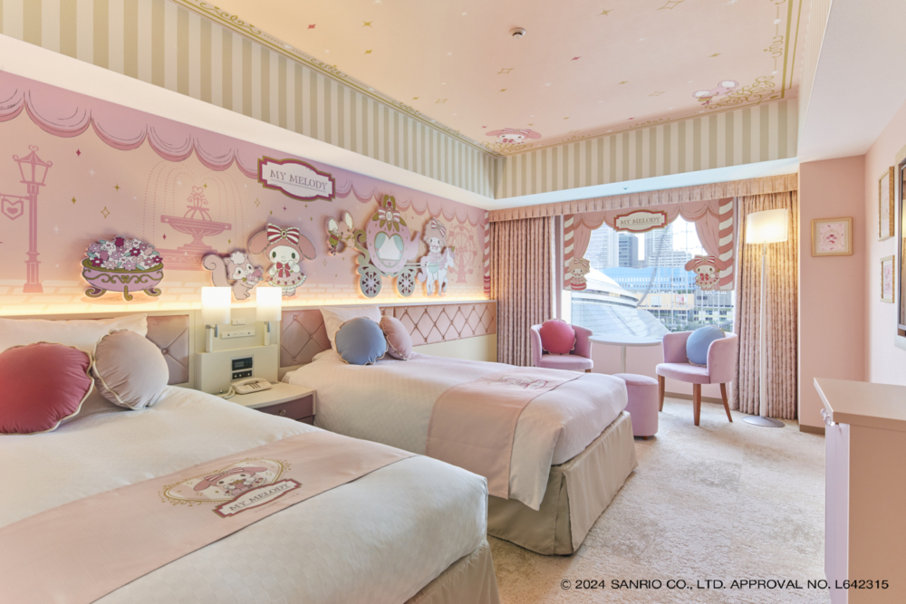 My Melody粉紅主題房。