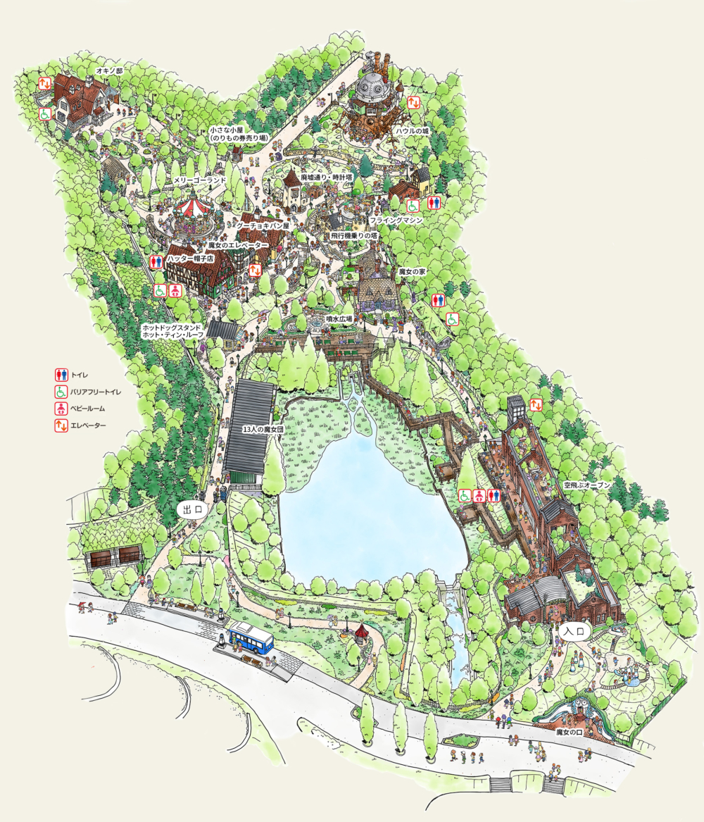 「魔女之谷」「魔女之谷」佔地2.9公頃,係吉卜力公園最大的園區~