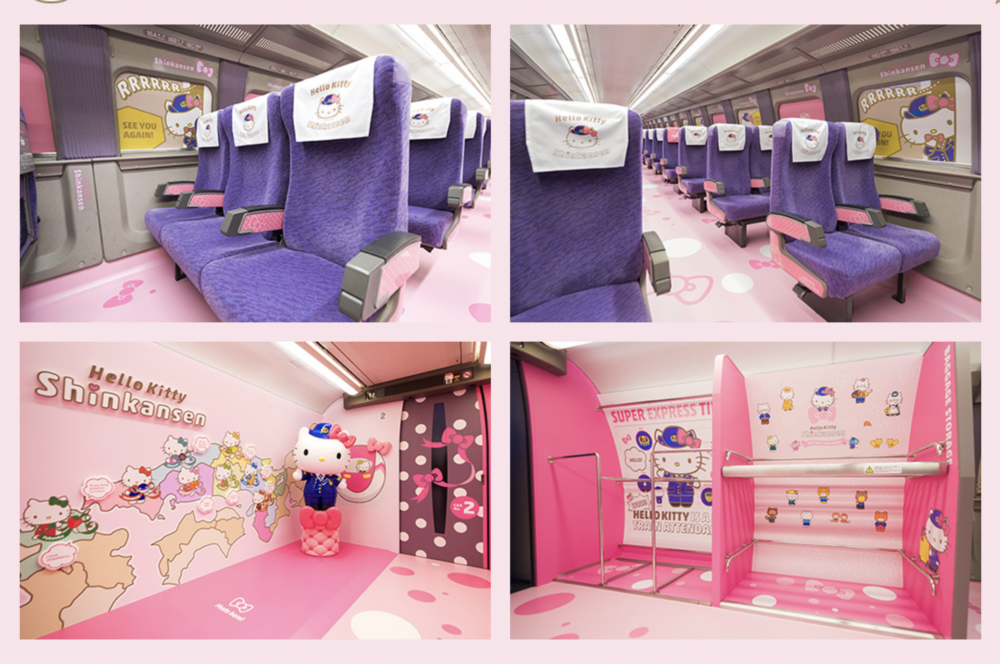 2號車廂「Kawaii!!Room」屬於座位區,主打紫色及粉色調~