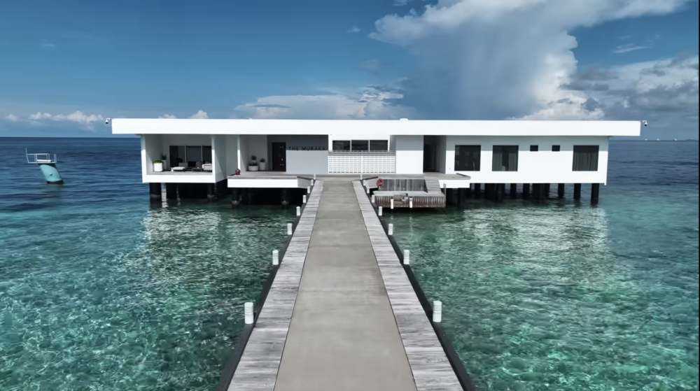 近日有外國網紅開箱馬爾代夫一家全球最貴的海底酒店「The Muraka」