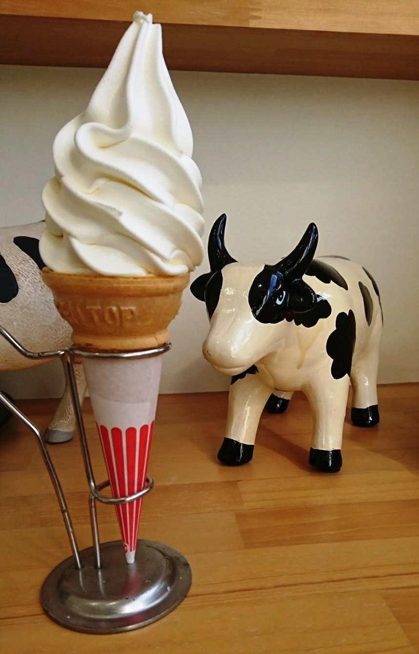 採用佐倉產的牛奶而製作的雪糕！