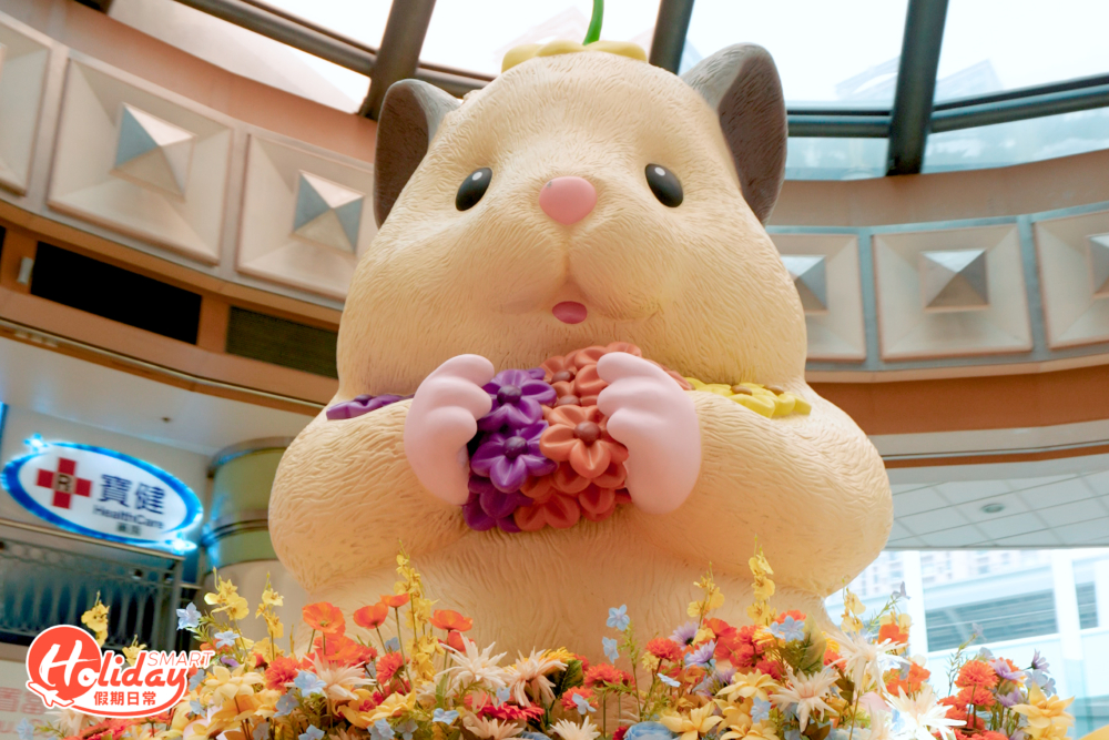 助六準備撒向下面坐韆鞦的路人當作祝福。