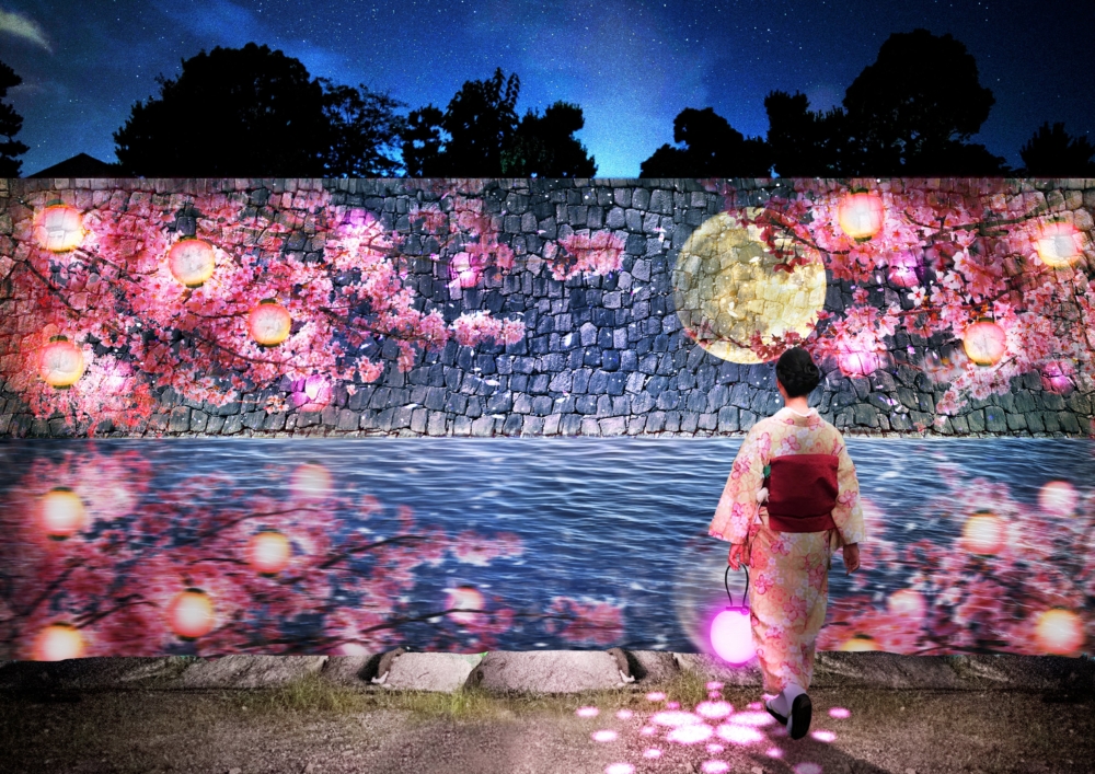 日本著名光雕團隊NAKED與二條城聯乘舉辦櫻花祭~