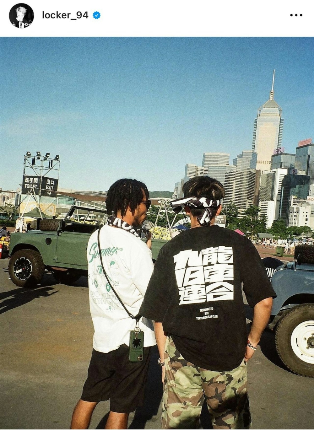 對比Locker IG上傳過的照片,他確實著過同一套衫